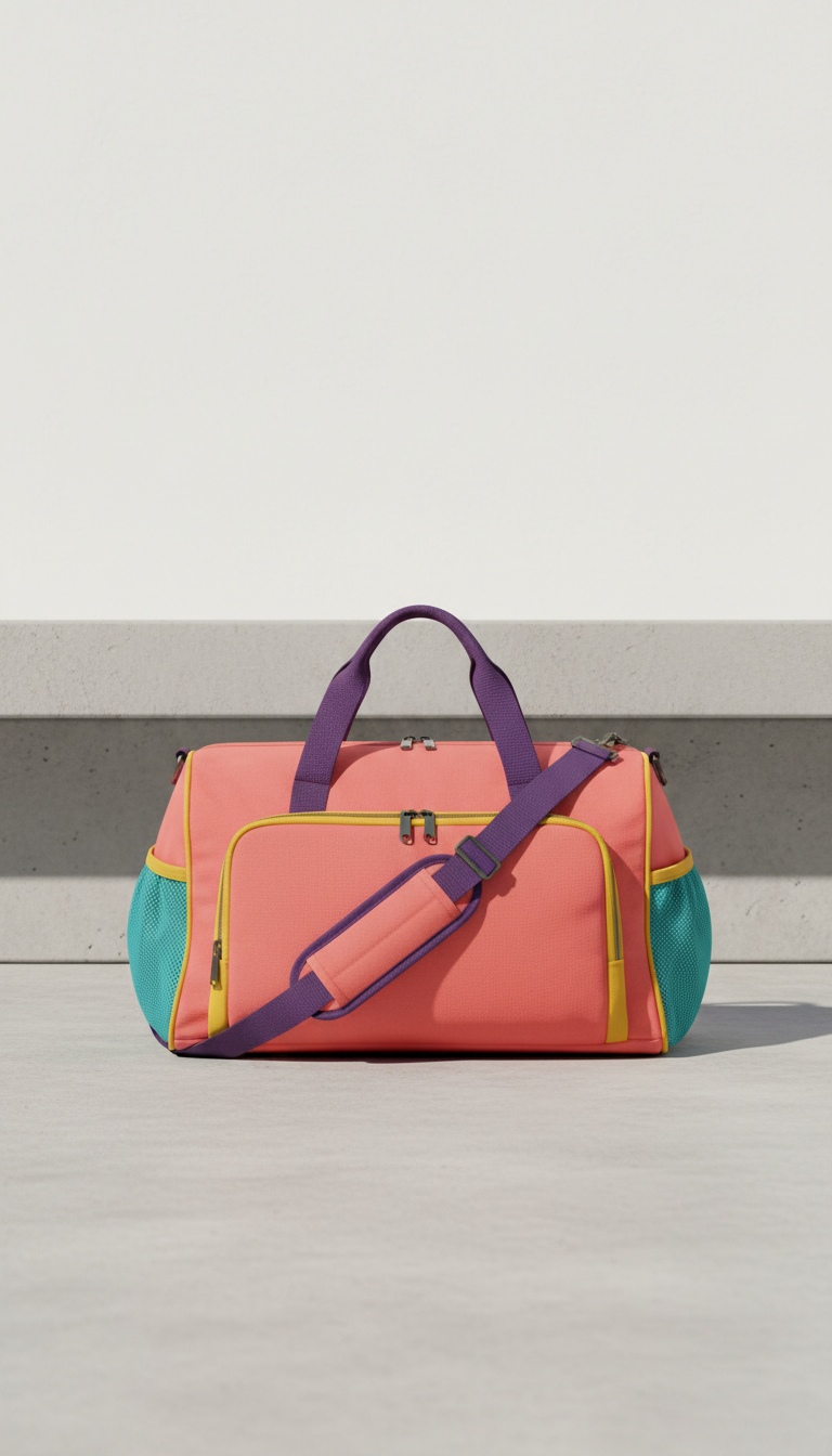 Coral Rush Gym Bag With Shoe Compartment