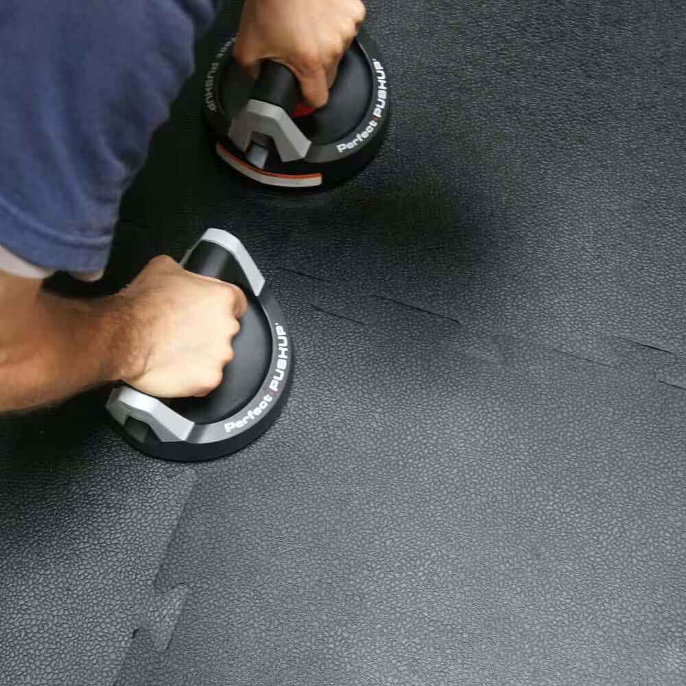 Interlocking Rubber Gym Tiles – 3/8" Thick, Non-Slip, Shock-Absorbing