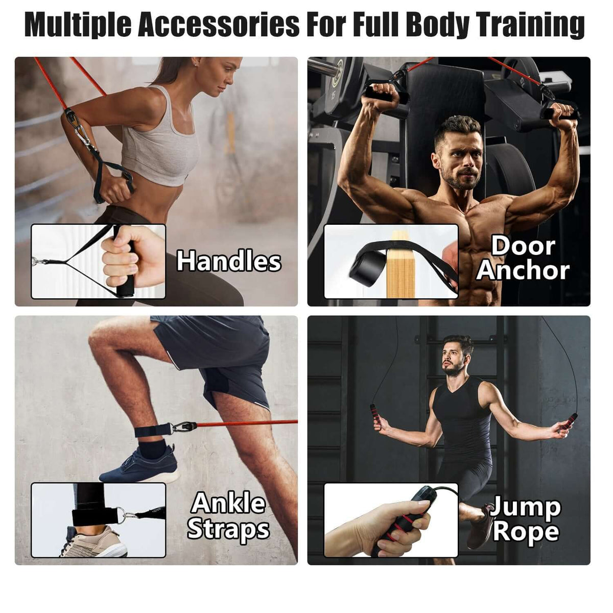 15-in-1 home gym push up board set with color-coded handles, resistance bands, and accessories for full-body workouts.
