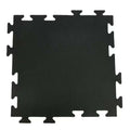 Interlocking rubber gym tiles - 3/8" thick, non-slip, shock-absorbing surface for home gyms.