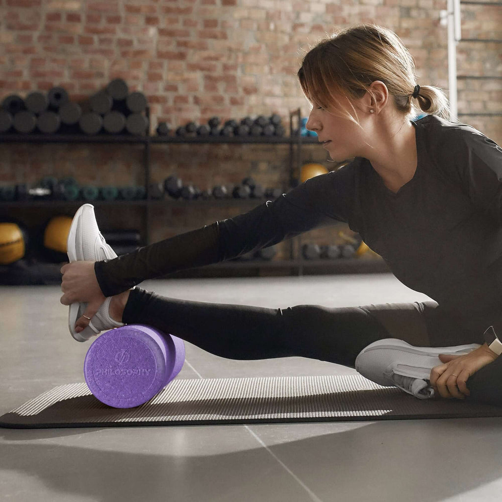 High-density foam roller for muscle recovery designed for self-massage and myofascial release.