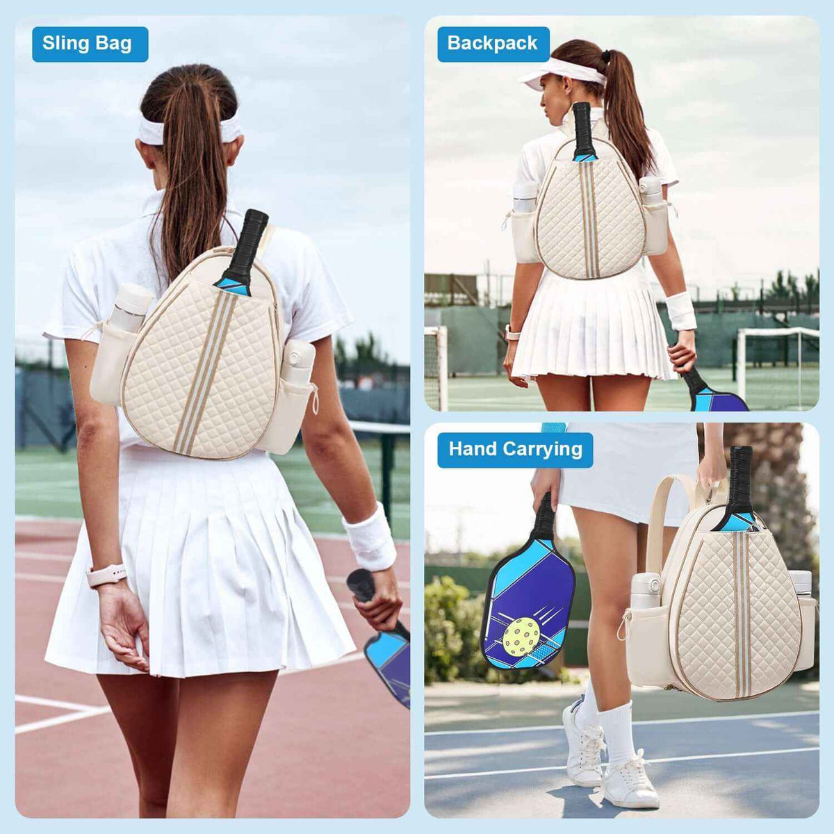 Waterproof Pickleball Sling Bag – Sports Backpack (Men and Women)