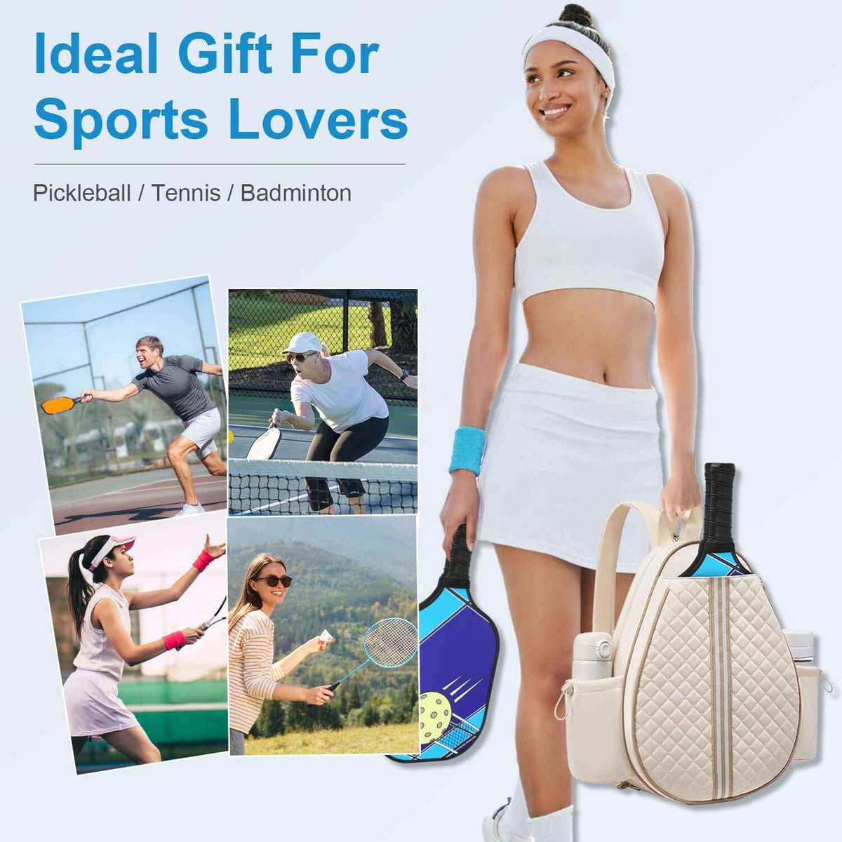 Waterproof Pickleball Sling Bag – Sports Backpack (Men and Women)