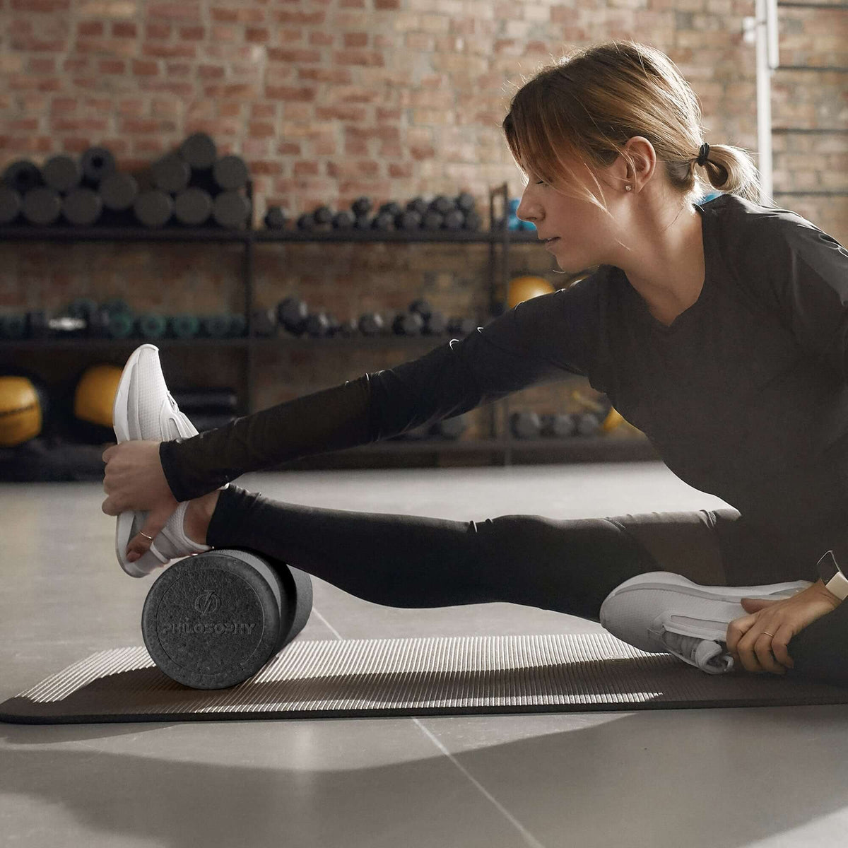 High-density foam roller for muscle recovery designed for self-massage and myofascial release.