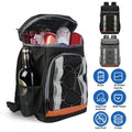 25L insulated cooler backpack in black and gray, designed for maximum cold retention and outdoor convenience.
