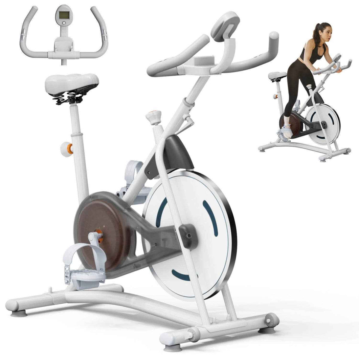 Quiet Magnetic Resistance Exercise Bike – Digital Display & Wireless