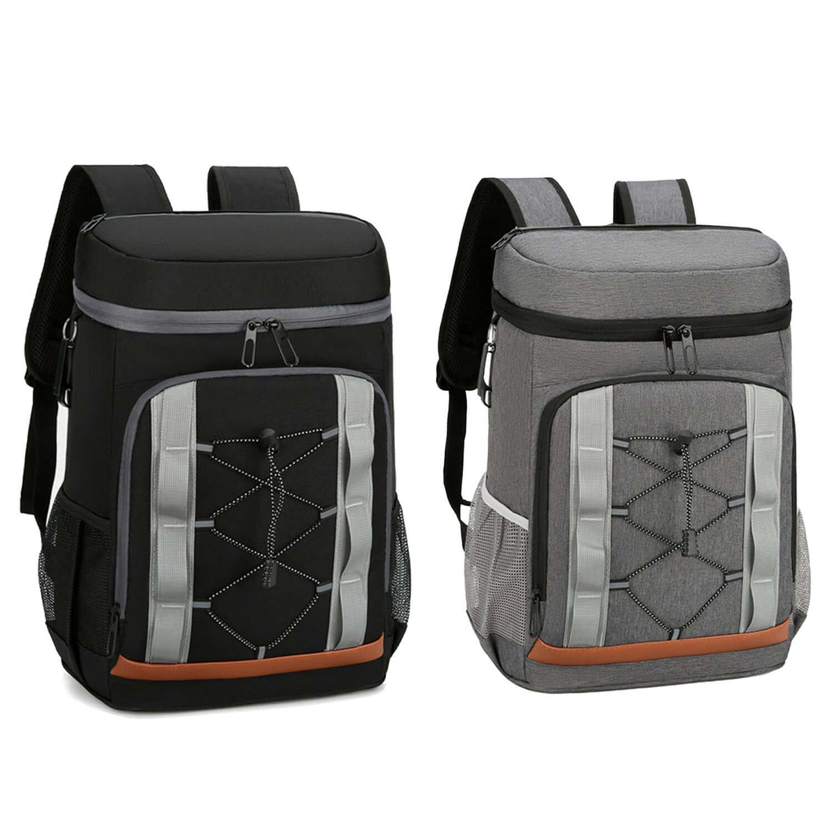 25L insulated cooler backpack in black and gray, designed for maximum cold retention and outdoor convenience.