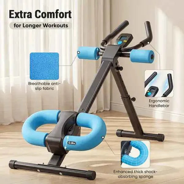 Adjustable Ab Machine Core Trainer –2 Incline Levels, 5 Heights,440 lb