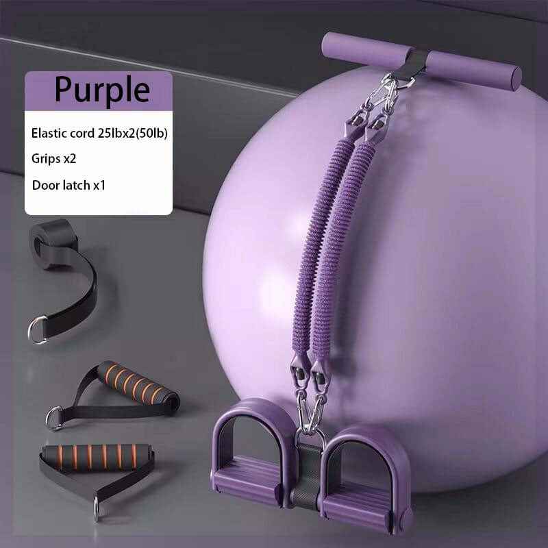 Adjustable Resistance Tension Bands Set – With Foot Pedals & Handles