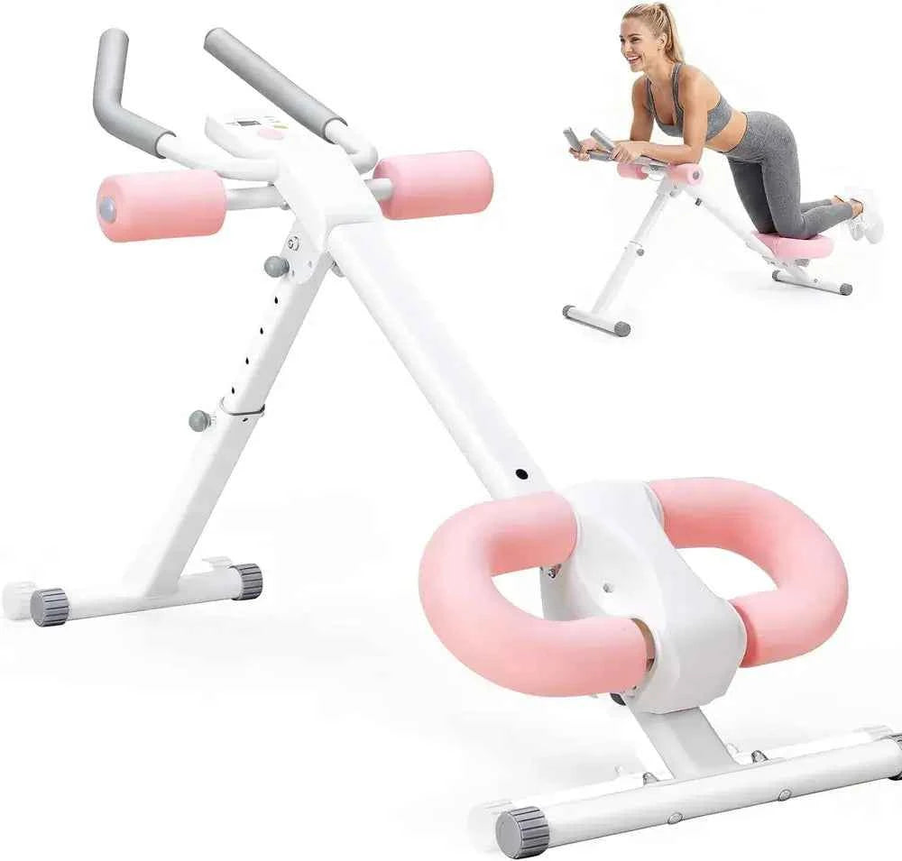 Adjustable Ab Machine Core Trainer –2 Incline Levels, 5 Heights,440 lb