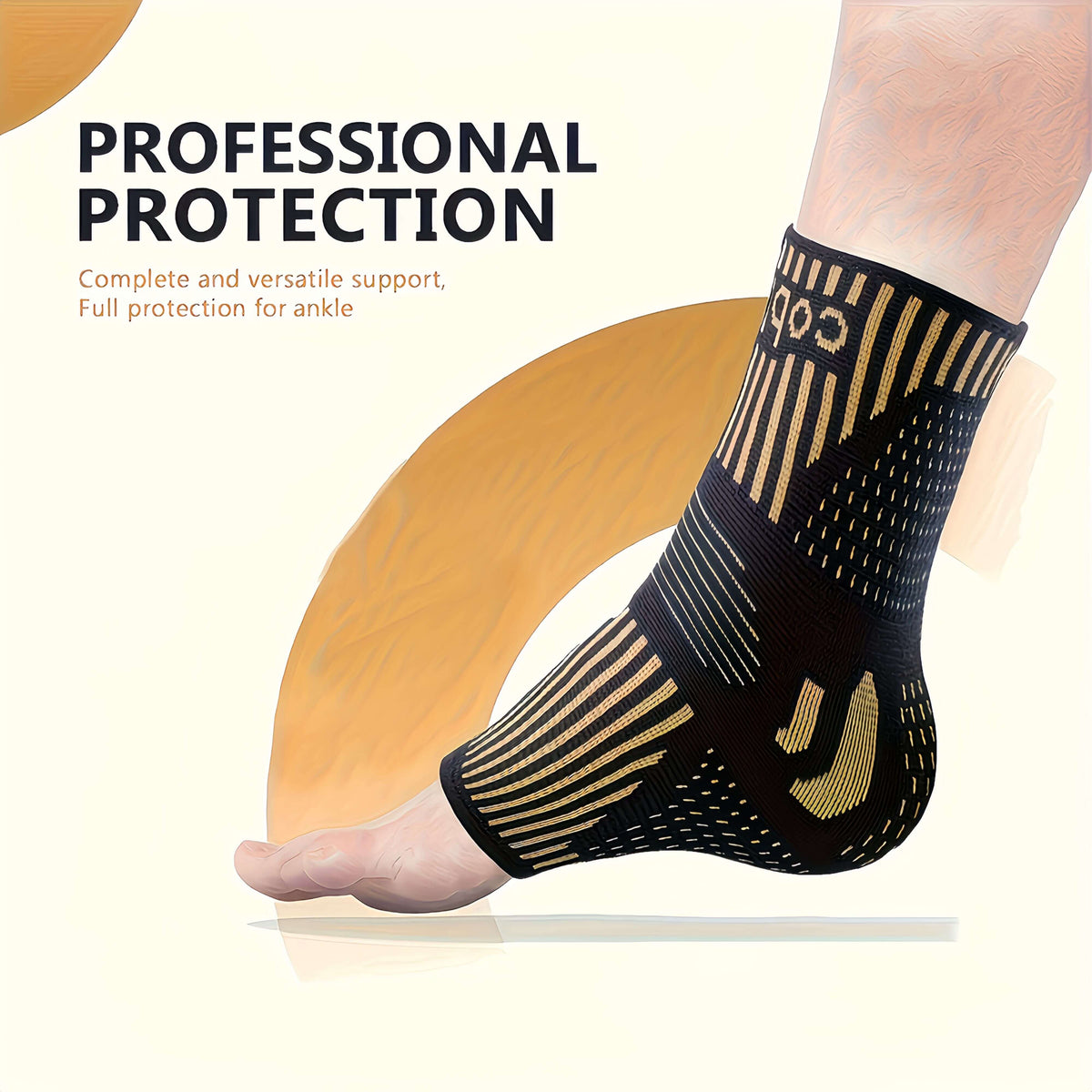 Copper ankle support sleeves providing professional protection and support for active lifestyles.