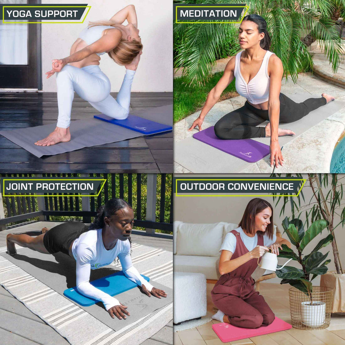 High-Density Yoga Knee Pad, Elbow Cushion,15mm NBR Foam, Non-Slip
