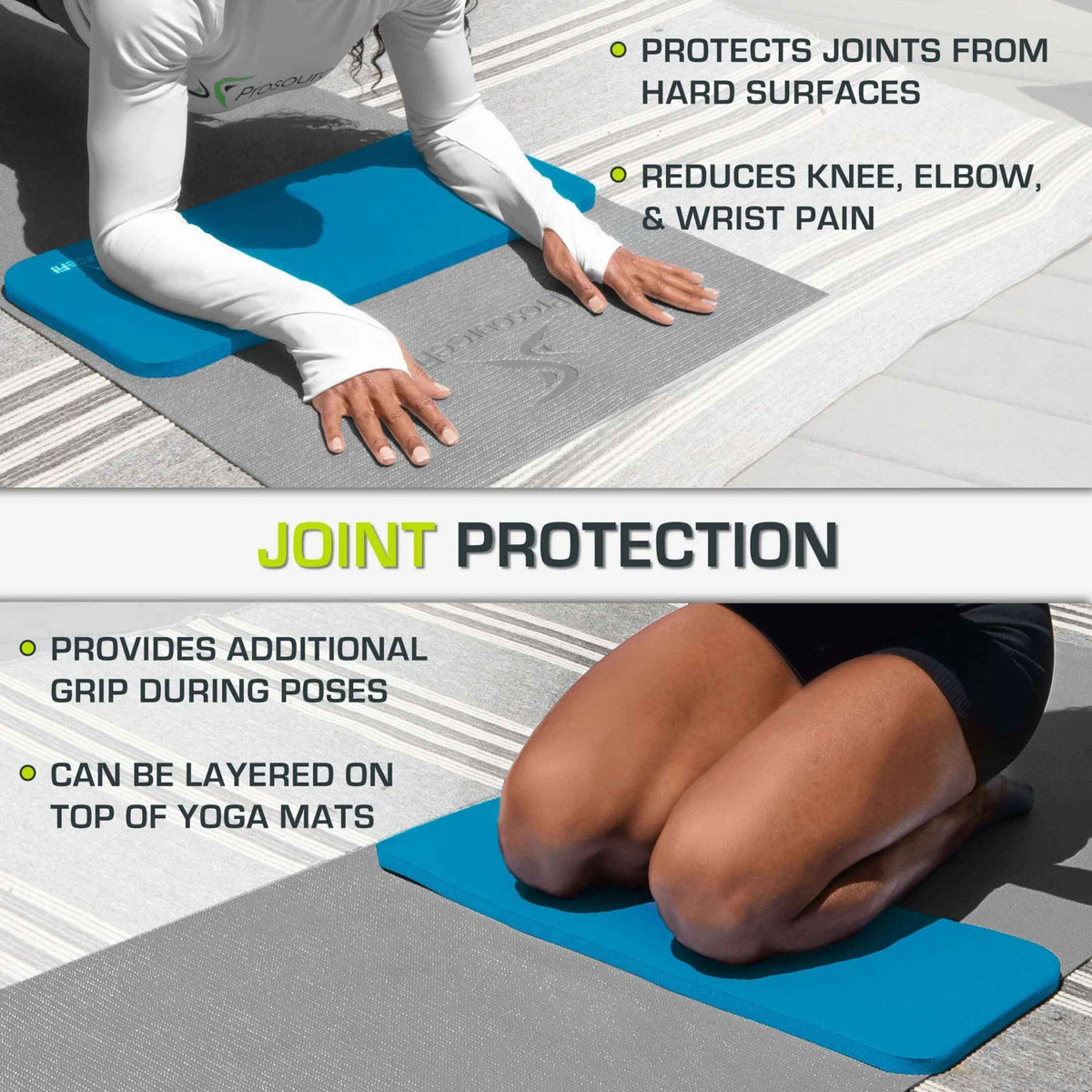 High-Density Yoga Knee Pad, Elbow Cushion,15mm NBR Foam, Non-Slip