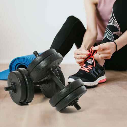 Adjustable Dumbbell Set for Home Gym 42LB