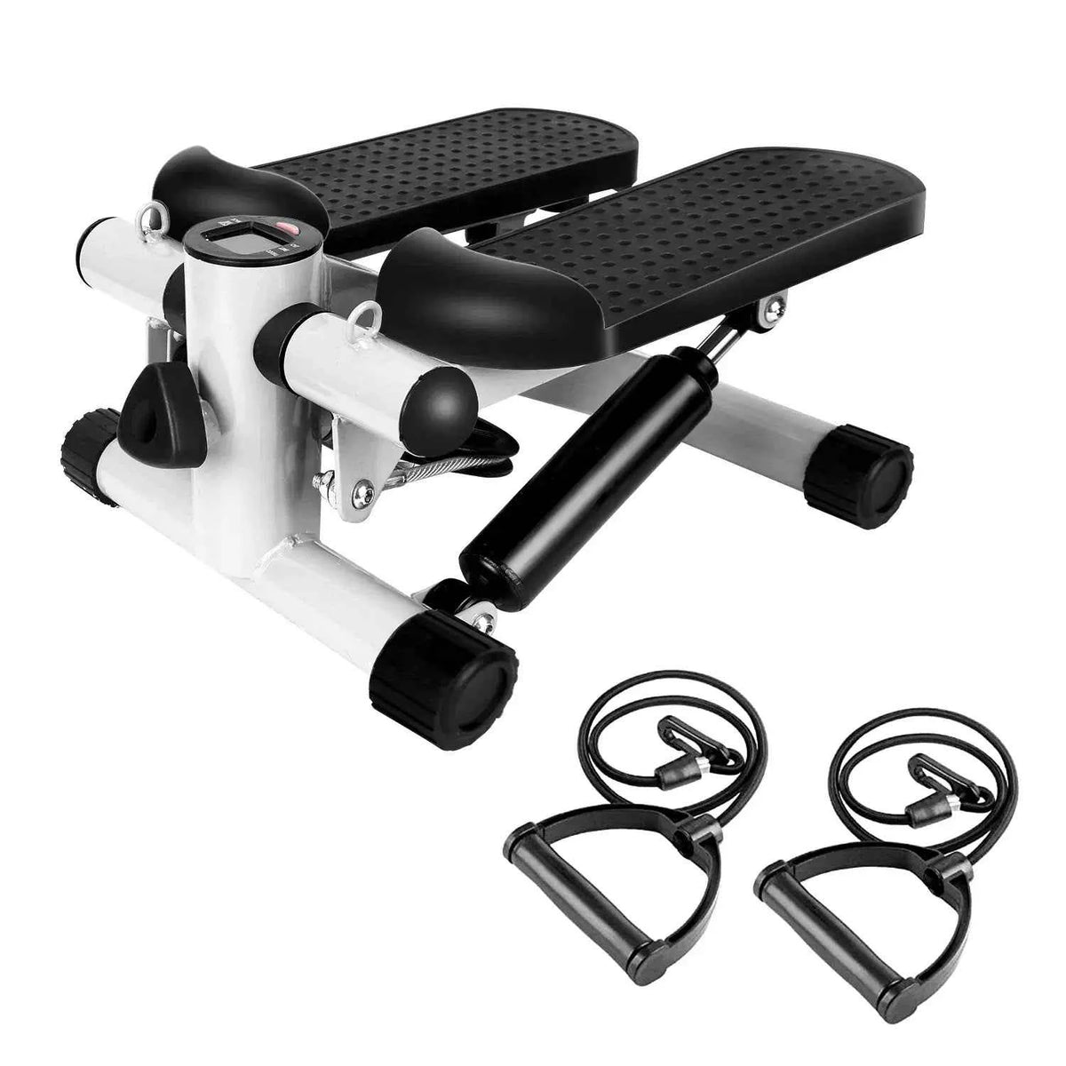Mini Stair Stepper with Resistance Bands – LCD Monitor, Quiet, 330 lb