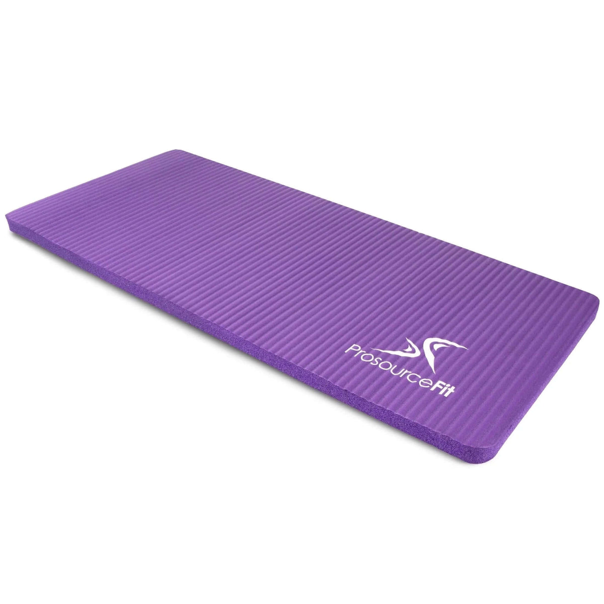 High-density yoga knee pad in bright blue with non-slip texture and logo, perfect for joint protection during yoga.