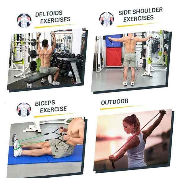 5-Piece Resistance Band Set –Exercise Bands for Strength Training,Yoga