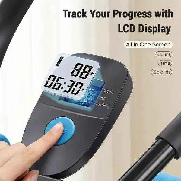 Adjustable Ab Machine Core Trainer –2 Incline Levels, 5 Heights,440 lb