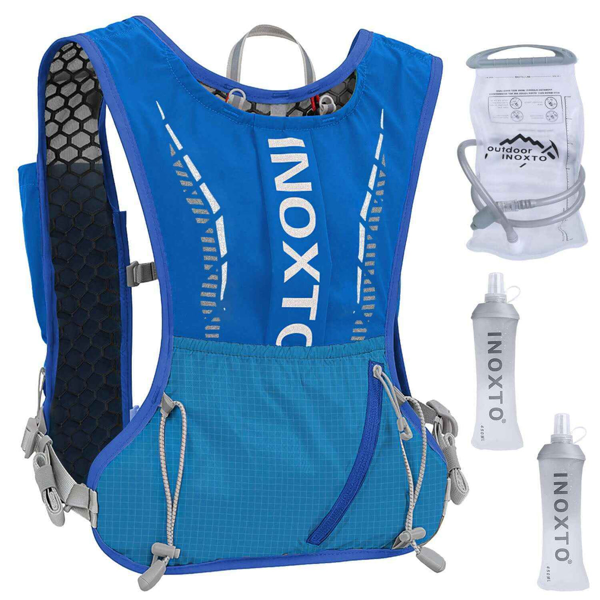 Running Hydration Vest with Water Bladder –5L Storage, Reflective Trim