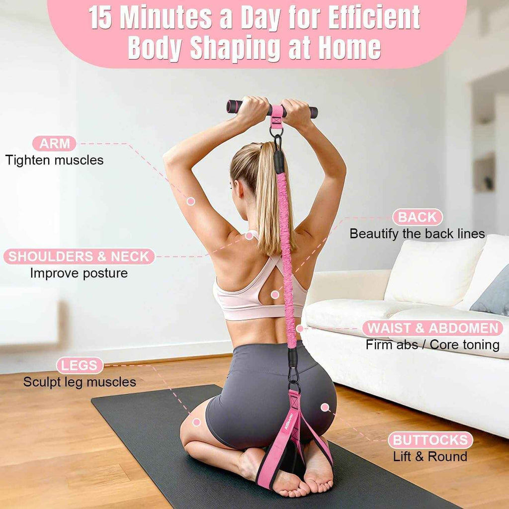 3-tube resistance bands for women for Women–Foot Pedal and Ab Trainer
