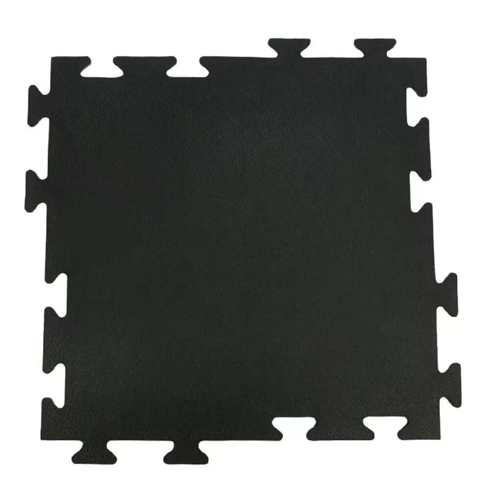Interlocking rubber gym tiles - 3/8" thick, non-slip, shock-absorbing surface for home gyms.6-Pack, 44 Sq. Ft. Fitness Flooring Solution!