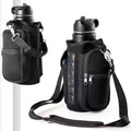 Magnetic Water Bottle Carrier with Phone Pocket & Adjustable Strap