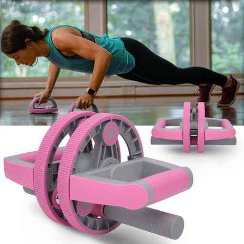 Ab Wheel Core Training Set, Multifunctional Fitness Kit, Pull Strap