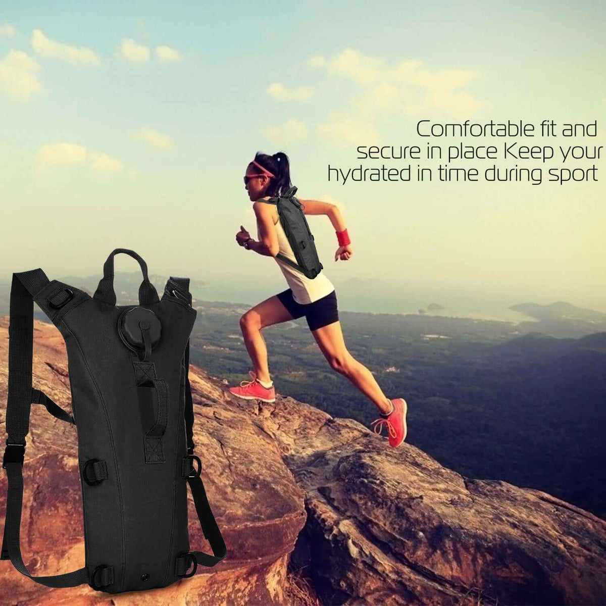 3L Tactical Hydration Pack – Water Bladder Backpack for Hiking