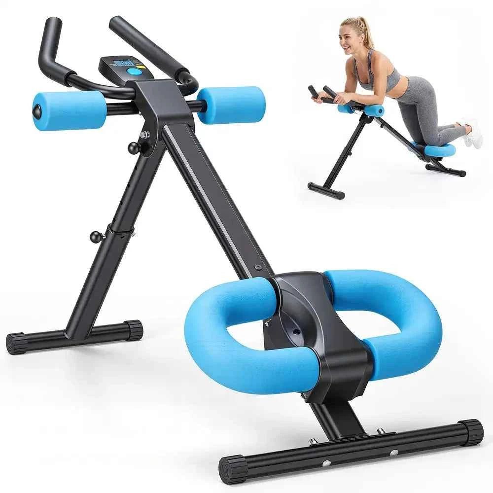 Adjustable Ab Machine Core Trainer –2 Incline Levels, 5 Heights,440 lb