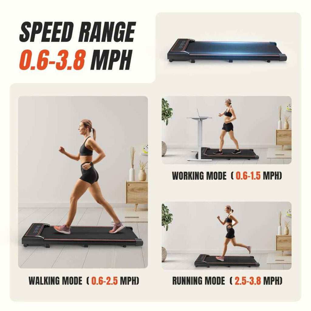 Compact Walking Pad Treadmill – Quiet, Portable Under-Desk Treadmill