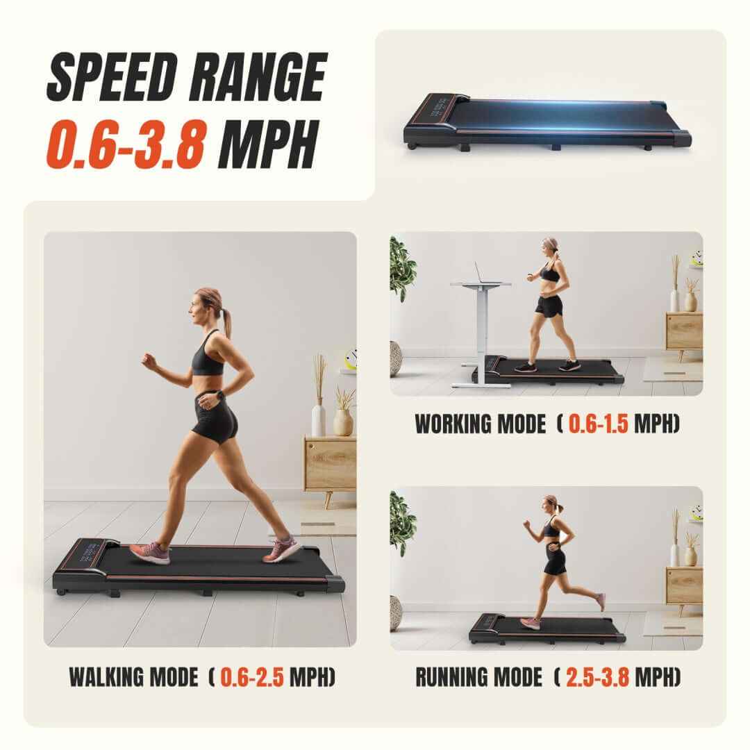 Compact Walking Pad Treadmill – Quiet, Portable Under-Desk Treadmill