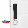 Door anchor strap set for resistance bands attached to door frame